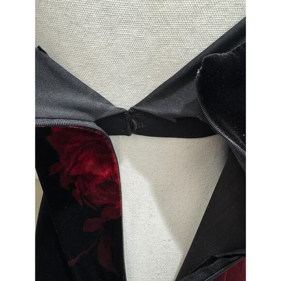 Vtg Arianna By Rachel Kaye Velvet Floral Fairy Whimsigoth Grunge Y2K Dress 6P - Picture 10 of 12